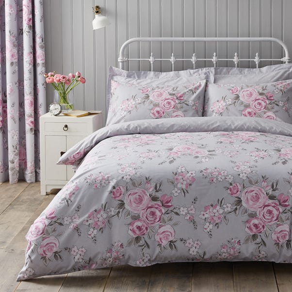 Rosemont Grey Duvet Cover and Pillowcase Set image 1 of 7