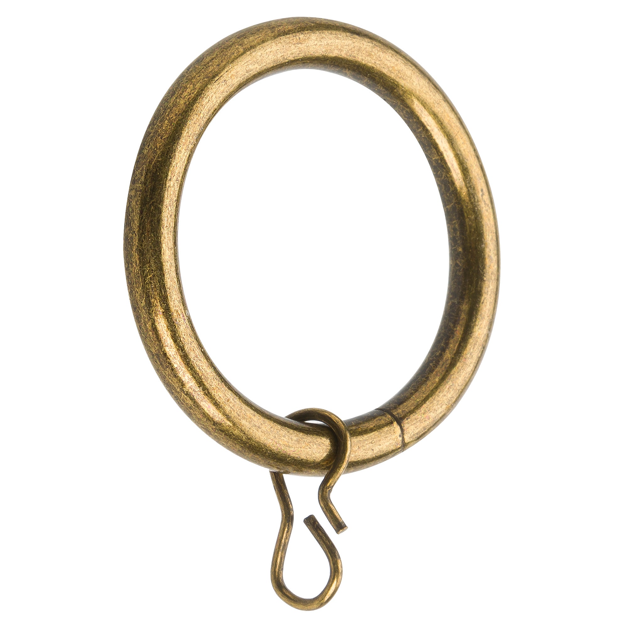 Mix And Match Pack Of 6 Metal Curtain Rings Antique Brass