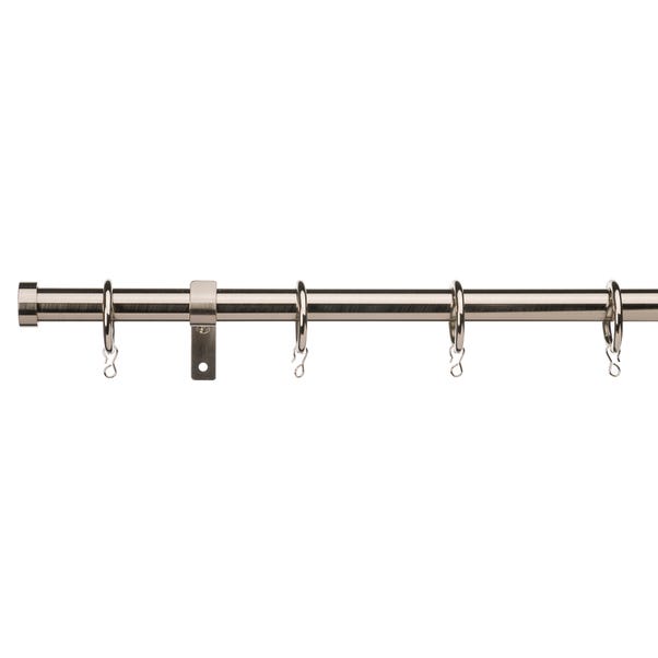 Trinity Extendable Metal Curtain Pole with Rings image 1 of 2