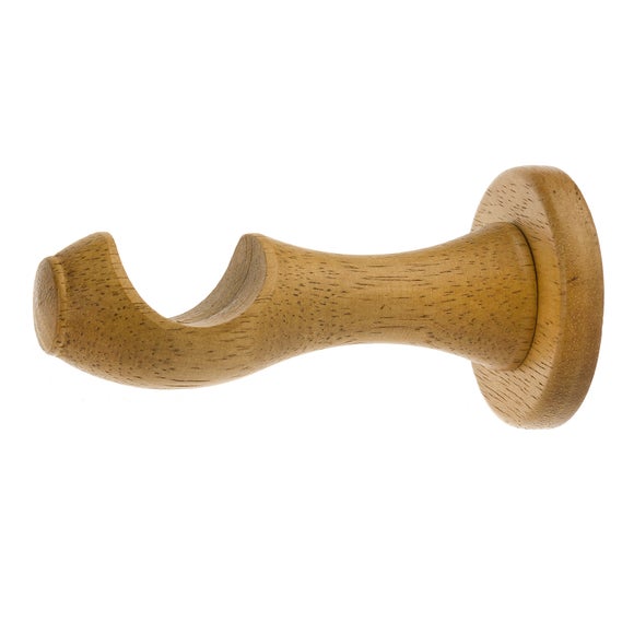 Ashton Waxed Oak Wood Bracket Dunelm