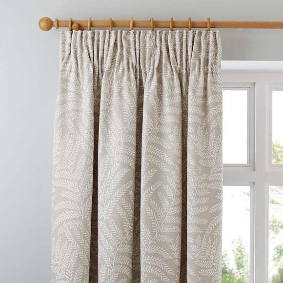 Alderly Natural Pencil Pleat Curtains Dunelm   30567681 