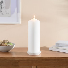 Essentials White Pillar Candle