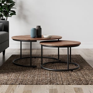 Fulton Coffee Nest Of Tables- Pine Effect