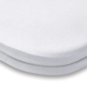 Pack Of 2 White 100 Cotton Jersey Fitted Crib Sheets
