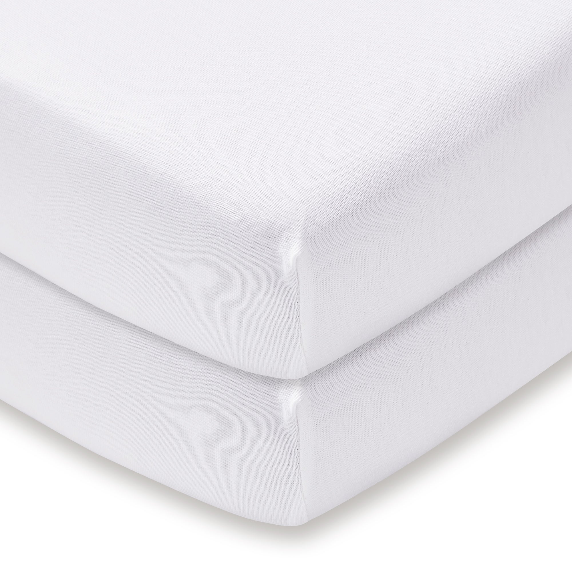Pack of 2 100% Cotton Jersey Fitted Sheets