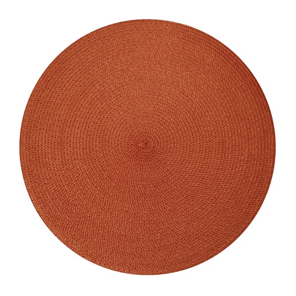 Pack Of Two Woven Round Silver Placemats Dunelm