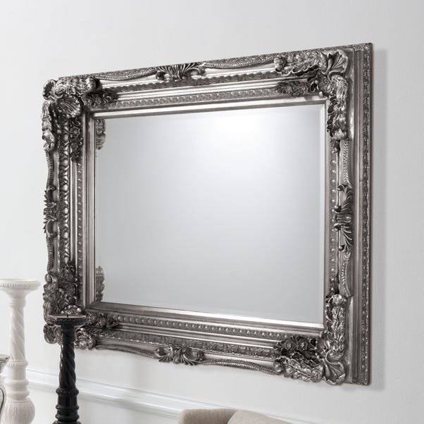 Carved Louis 120x90cm Wall Mirror In, Big White Victorian Mirror