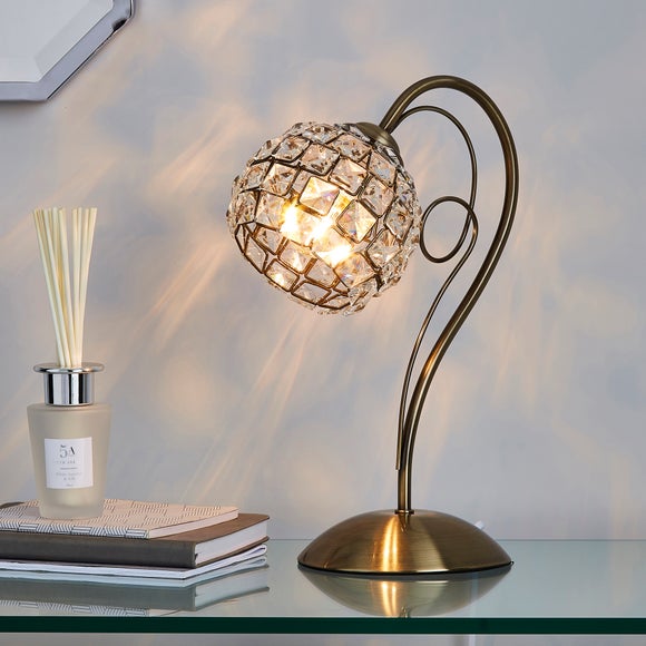 dunelm brass table lamp