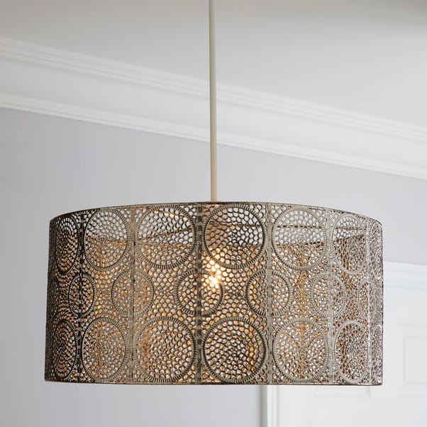 Manila Nickel Easy Fit Pendant Dunelm, How To Fit A Ceiling Light Shade