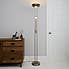 Father and Child 2 Arm Satin Chrome Floor Lamp Silver