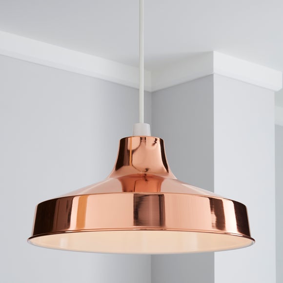 dunelm copper light fitting