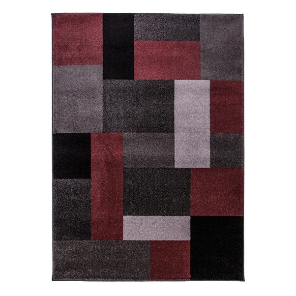 Red Chunky Blocks Rug  undefined