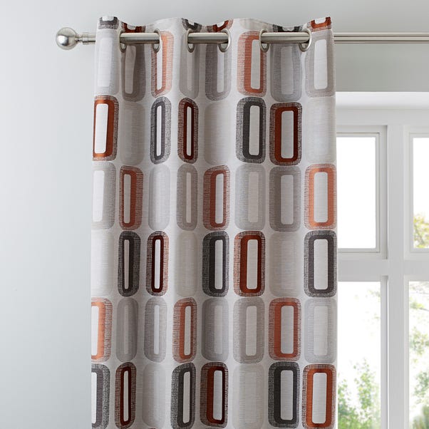 Elements Dahl Rust Eyelet Curtains  undefined