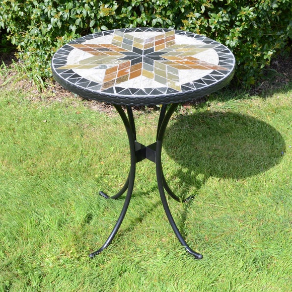 bistro table with mosaic top