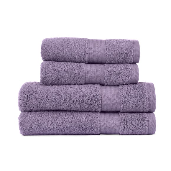 lavender towels bath