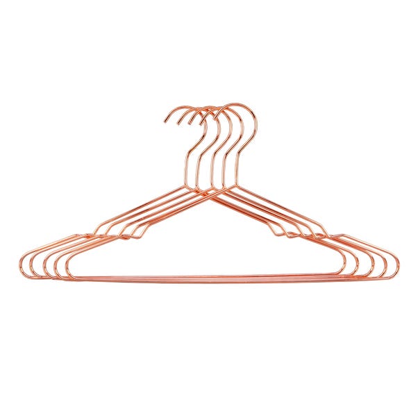 Pack Of 5 Copper Hangers Gold