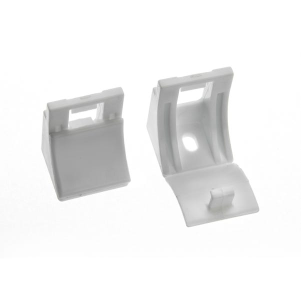 Swish Minima Pack of Five White Plastic Wall Brackets image 1 of 1