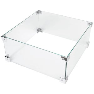 Glass Fire Screen For Square Fire Pit