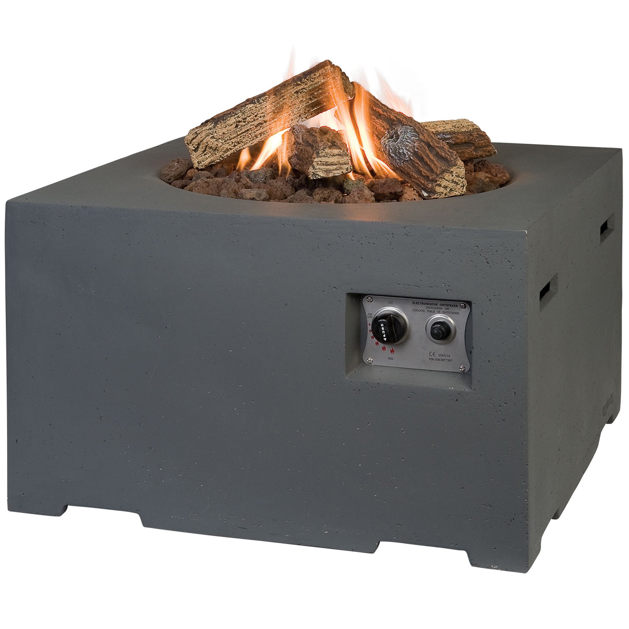 Grey Square Fire Pit Grey