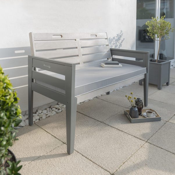 Grigio 2 Seat Cushioned Bench Dunelm - 2 Seater Garden Bench Cushion Grey Grigio 2 Seat Cushioned Bench Dunelm - 2 Seater Garden Bench Cushion Grey