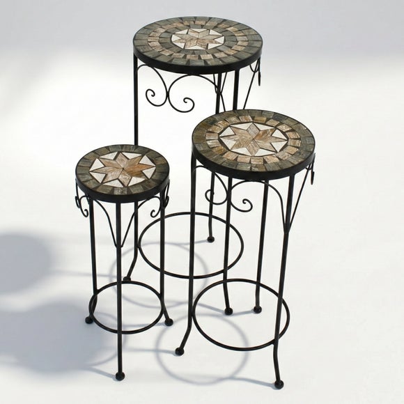 Brava Tall Set of 3 Plant Stands