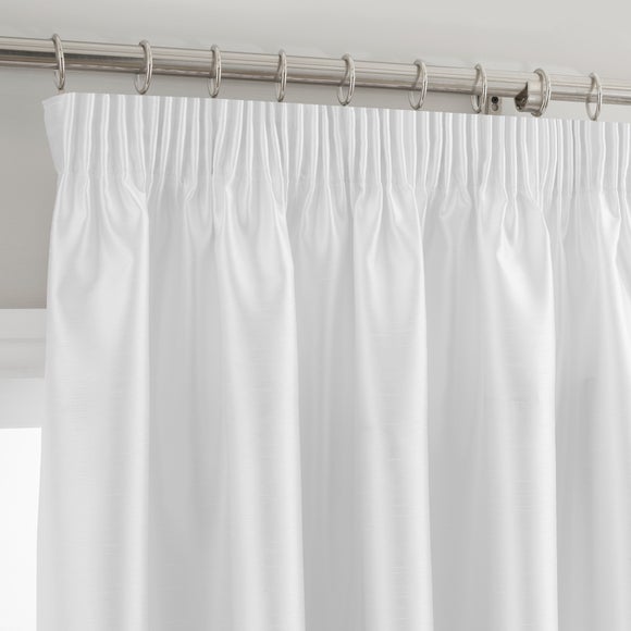 Montana White Pencil Pleat Curtains 