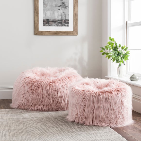 pink bean bag dunelm