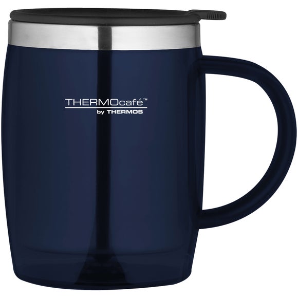 ThermoCafe 450ml Blue Translucent Travel Mug Dunelm