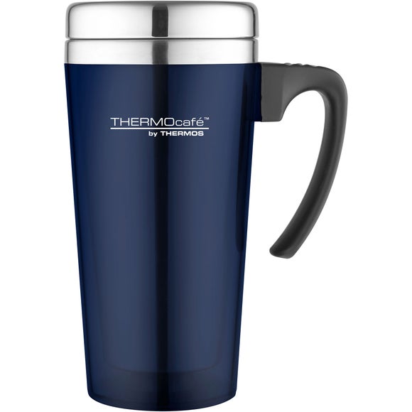 ThermoCafe 420ml Blue Translucent Travel Mug Dunelm