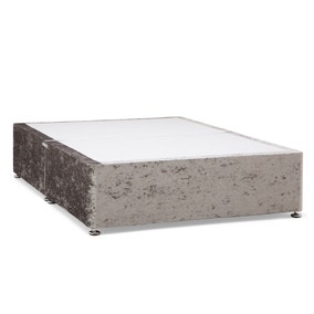 Dunelm Classic Velvet Divan Base - Steel