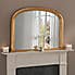 Yearn Contemporary Overmantle Mirror 112x77cm Gold Gold