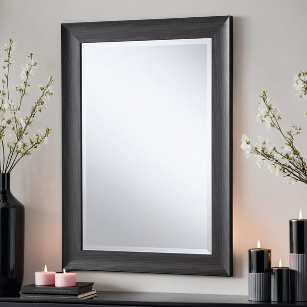 Yearn Framed Mirror Dark Grey Dunelm Yearn Framed Mirror Dark Grey Dunelm, Dark Grey Mirror Glass