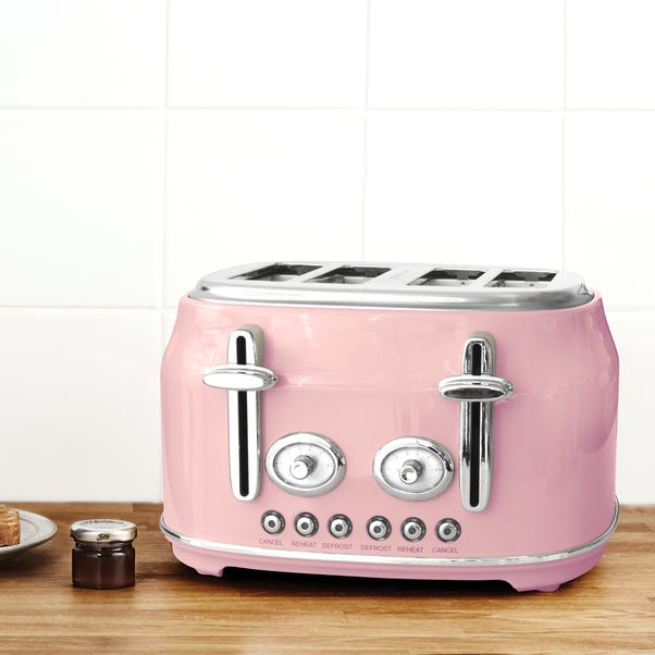 Retro Pink 4 Slice Toaster image 1 of 3