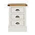 Compton Ivory 3 Drawer Bedside Table Ivory