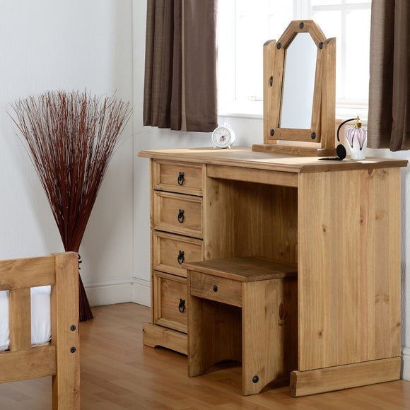 Pine dressing deals table and stool