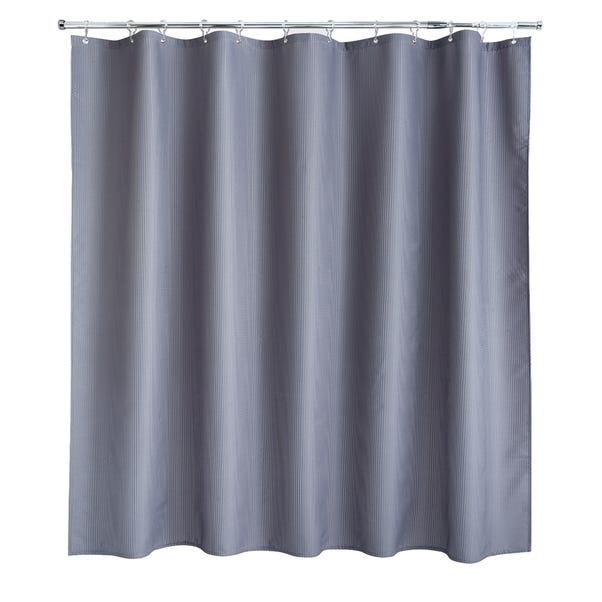 Waffle Grey Xl Shower Curtain Dunelm, Xl Shower Curtain Length