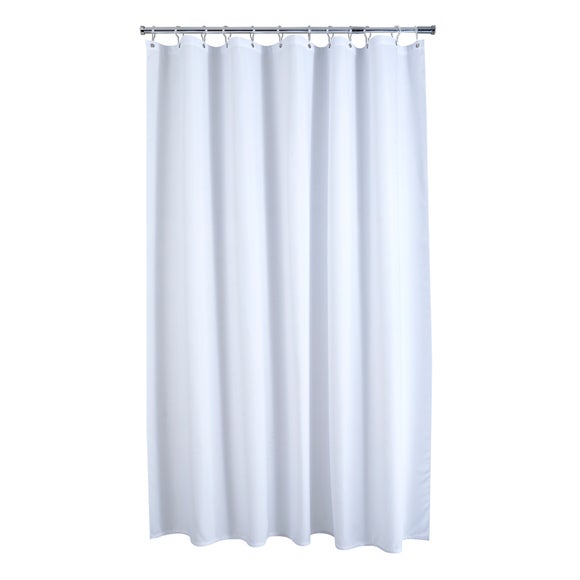 180 x 180 cm Dunelm Dunelm Mill white fabric shower curtain 