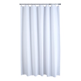 Waffle White XL Shower Curtain