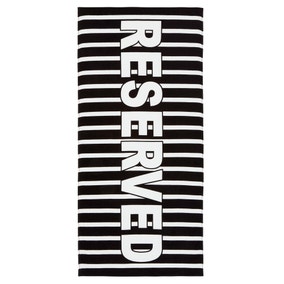 Catherine Lansfield Reserved Black and White Beach Towel