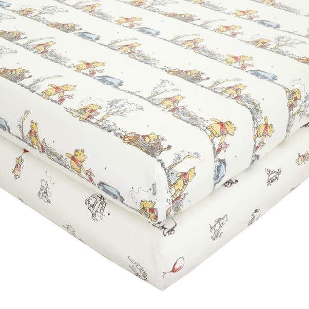 Disney Winnie the Pooh Pack of 2 Fitted Sheets  undefined