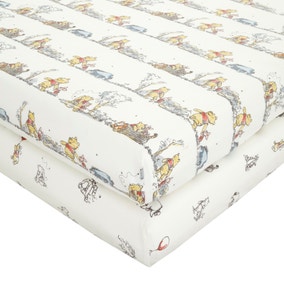 Disney Winnie the Pooh Pack of 2 Fitted Sheets