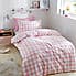 Gingham Pink Duvet Cover and Pillowcase Set  undefined