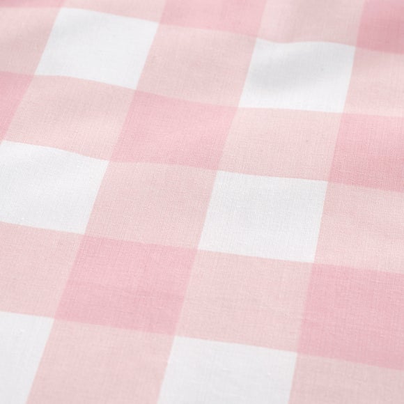 pink gingham pillowcase