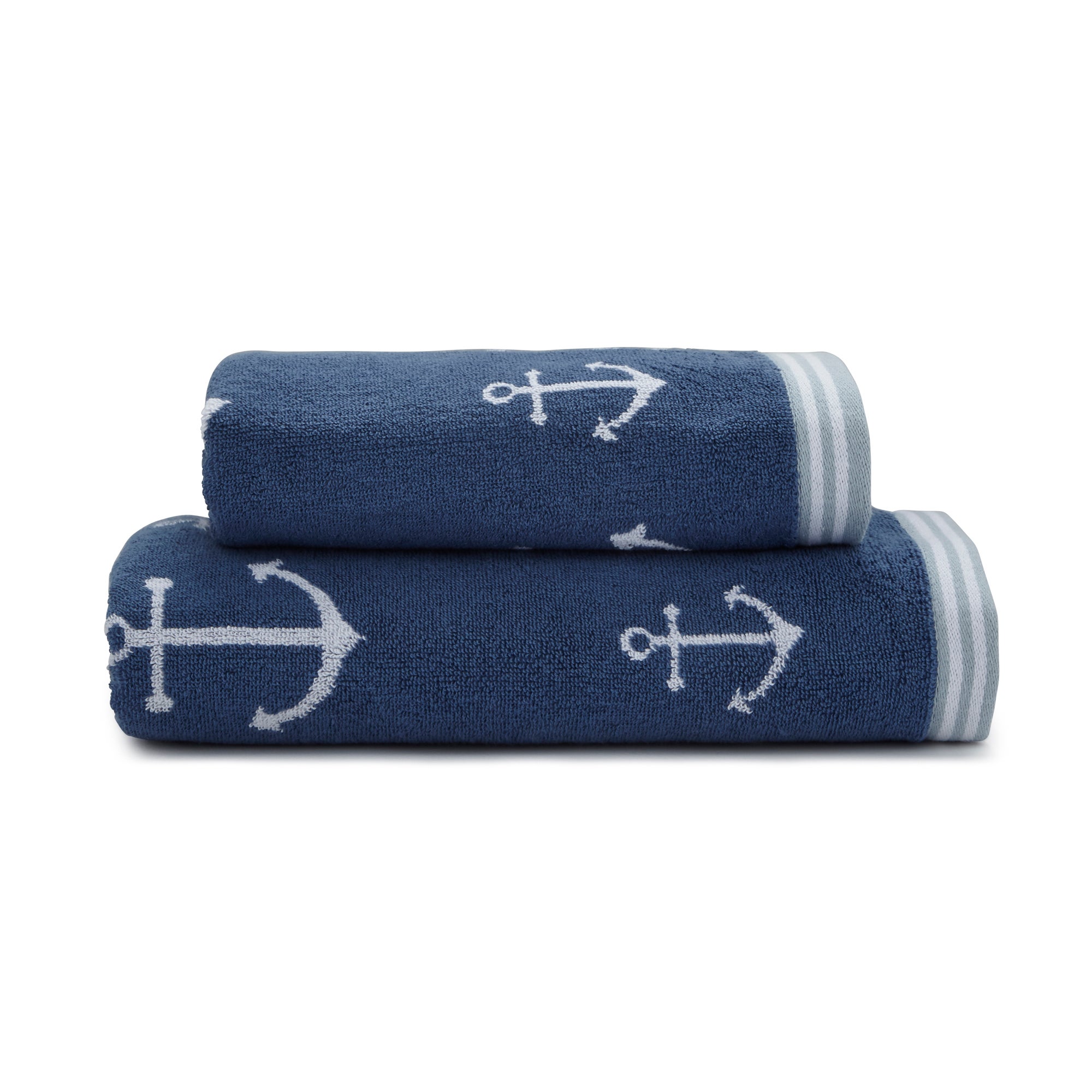 Anchor Blue Bath Towel | Dunelm