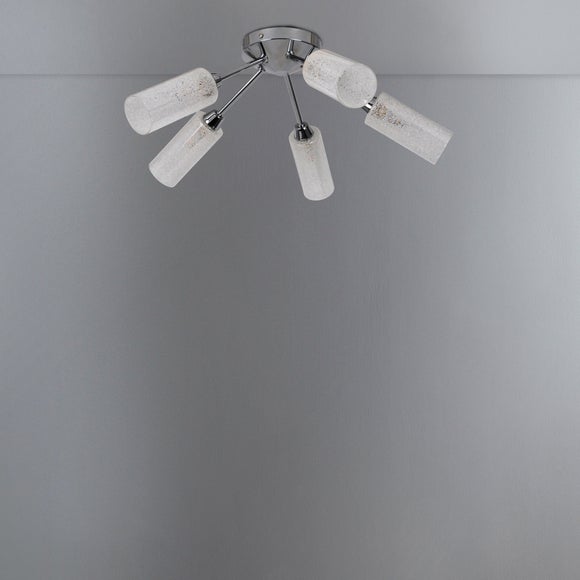 5 Light Sugar Sand Tube Fitting | Dunelm 5 Light Sugar Sand Tube Fitting | Dunelm