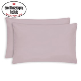 Pack of 2 Kids Non Iron Plain Dye Pink Pillowcases