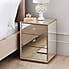 Harriet Mirrored Bedside Table Silver