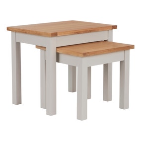 label Surichinmoi on time Nest Of Tables | Wooden Oak Nest of Table Sets | Dunelm