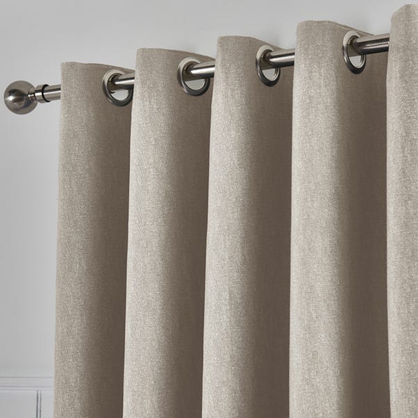 Tyla Natural Blackout Eyelet Curtains image 1 of 4