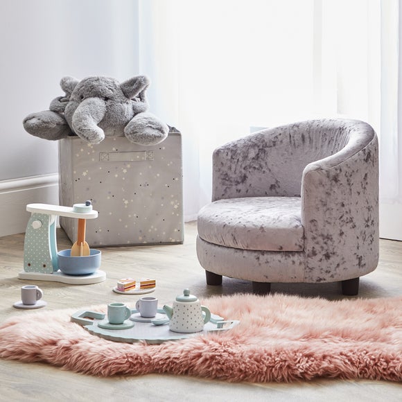 Dunelm childs armchair And Foot Stool 